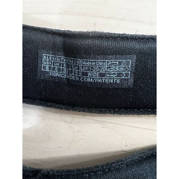 Vionic Alexis Sandals Women Size 8 Black Suede Rhinestone Strappy Slide Platform - Picture 8 of 11